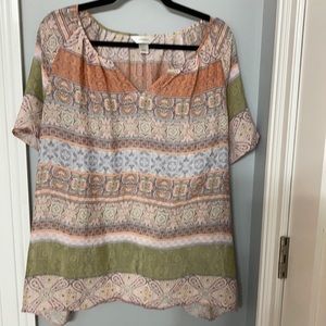 CJ Banks multi blouse.